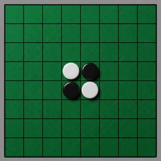 オセロの初期配置図